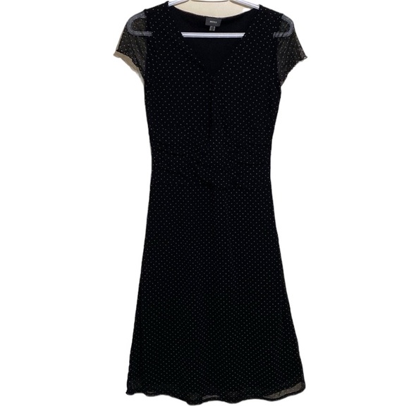 Mexx Black & White Polka Dot Midi  Dress size M - Picture 1 of 12